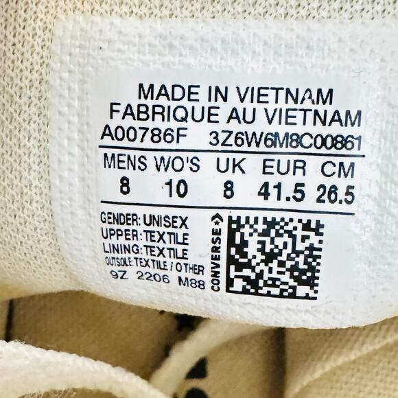 Converse Shoes Men 8 Brown Canvas Chuck Taylor All Star High Top Trainer Sneaker - Picture 9 of 9